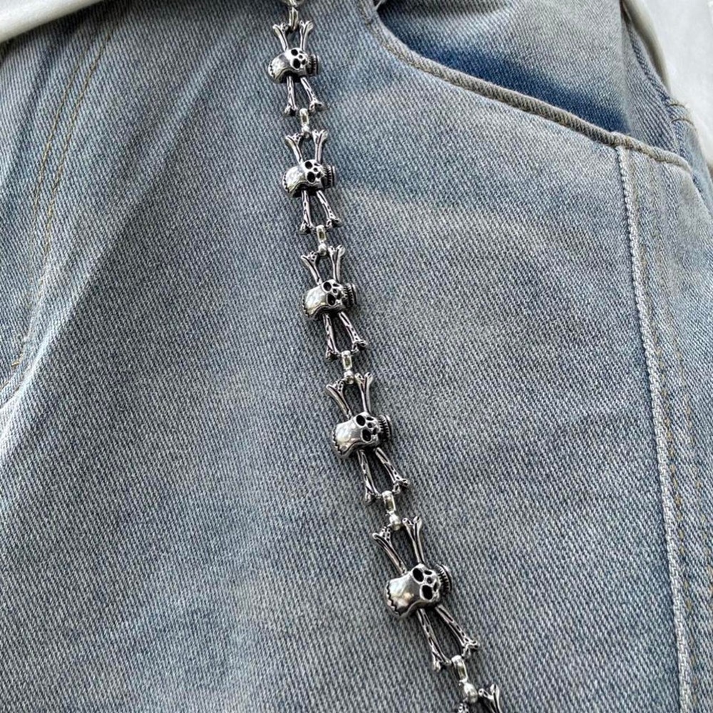 Silver skeleton Chain Wallet Chain - Picture 2 of 5